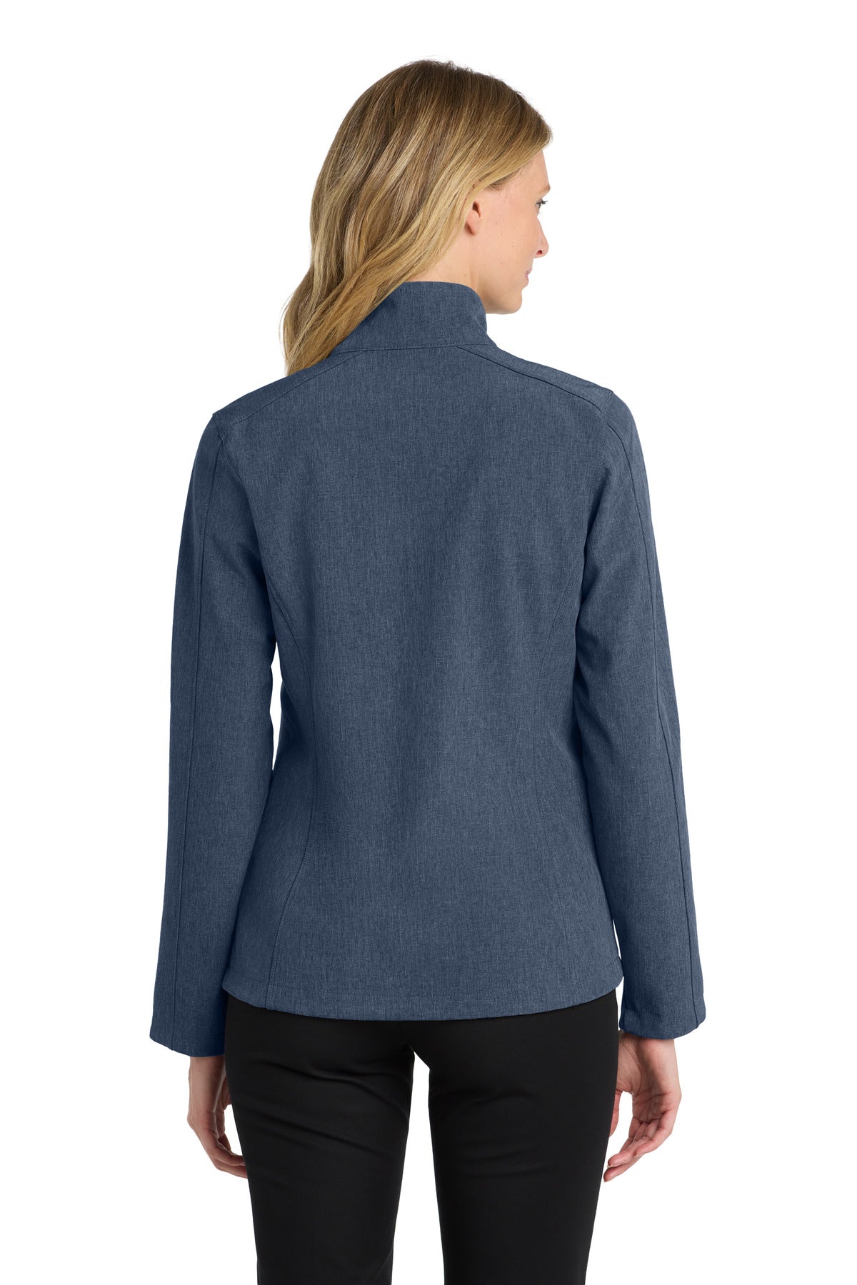 Port Authority Women's Core Soft Shell Jacket. L317 - Navy Heather - back