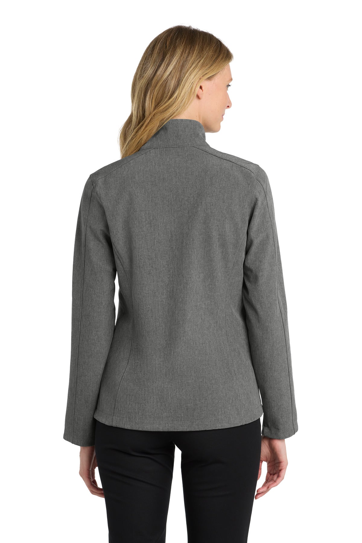 Port Authority Women's Core Soft Shell Jacket. L317 - Pearl Grey Heather - back