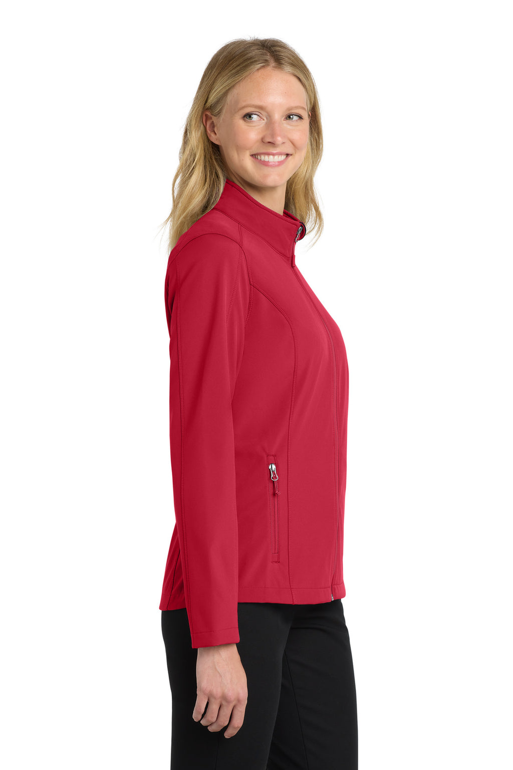 Port Authority Women's Core Soft Shell Jacket. L317 - Rich Red - side