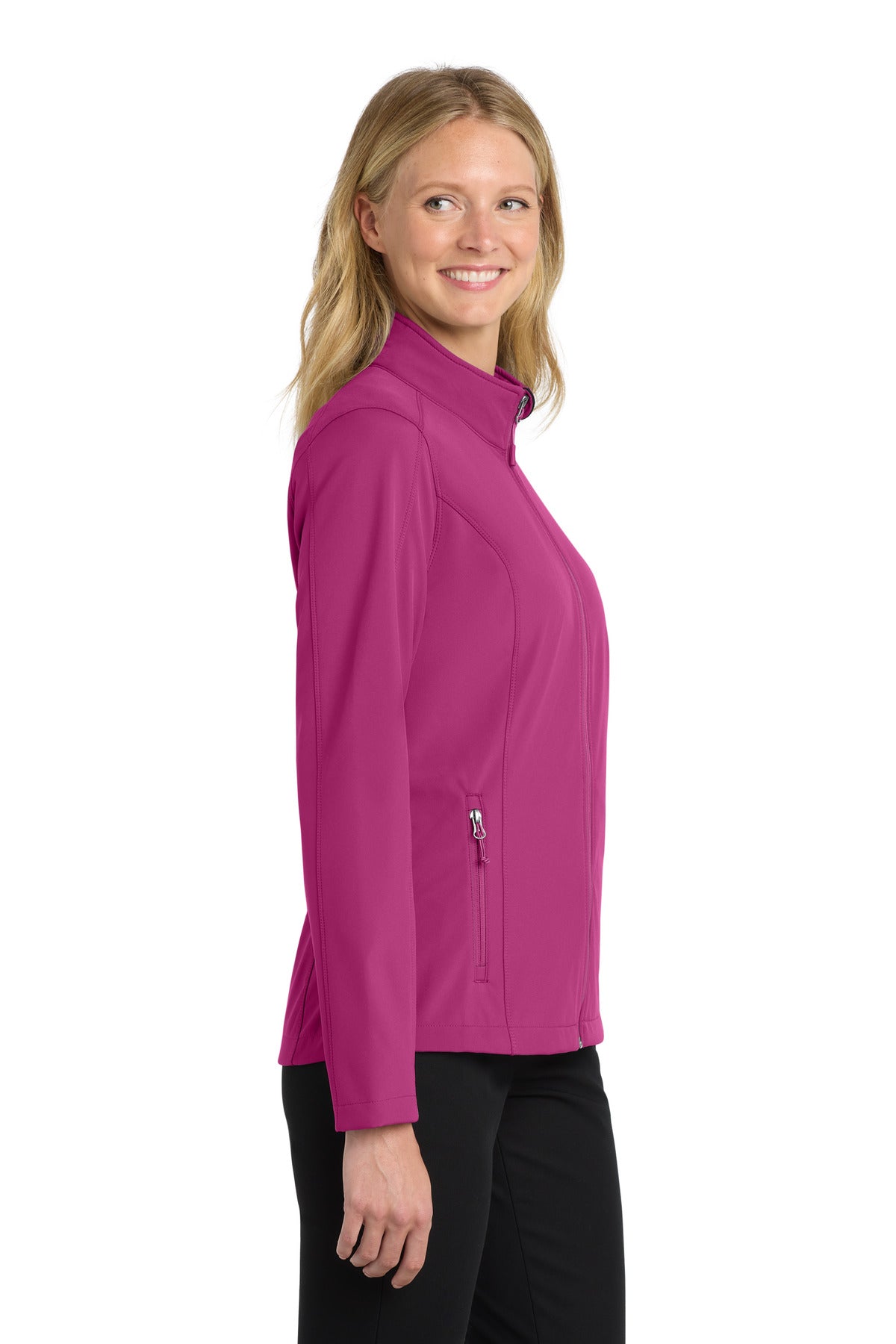 Port Authority Women's Core Soft Shell Jacket. L317 - Very Berry - side