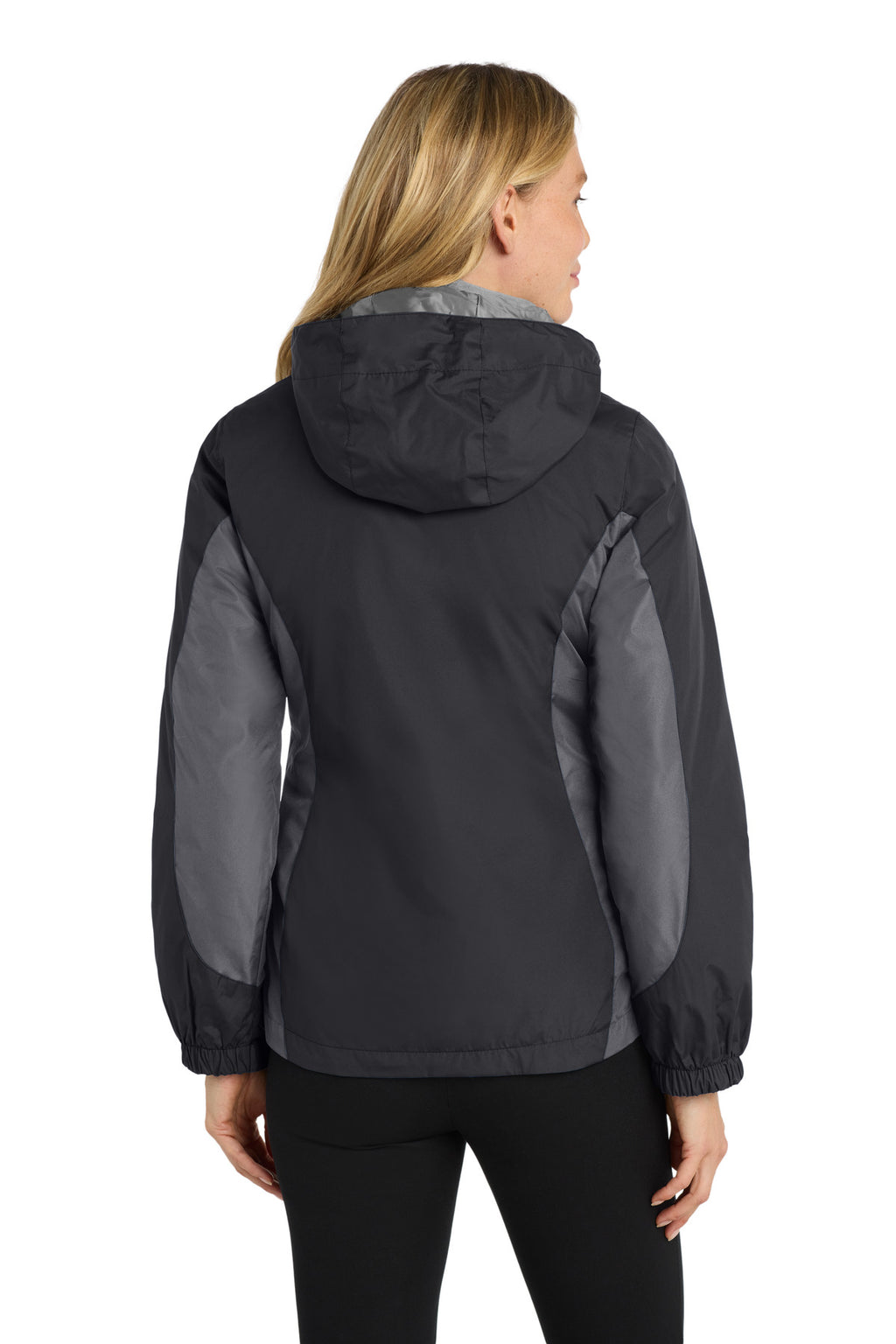 Port Authority Women's Colorblock 3-in-1 Jacket. L321 - Black/ Magnet/ Signal Red - back