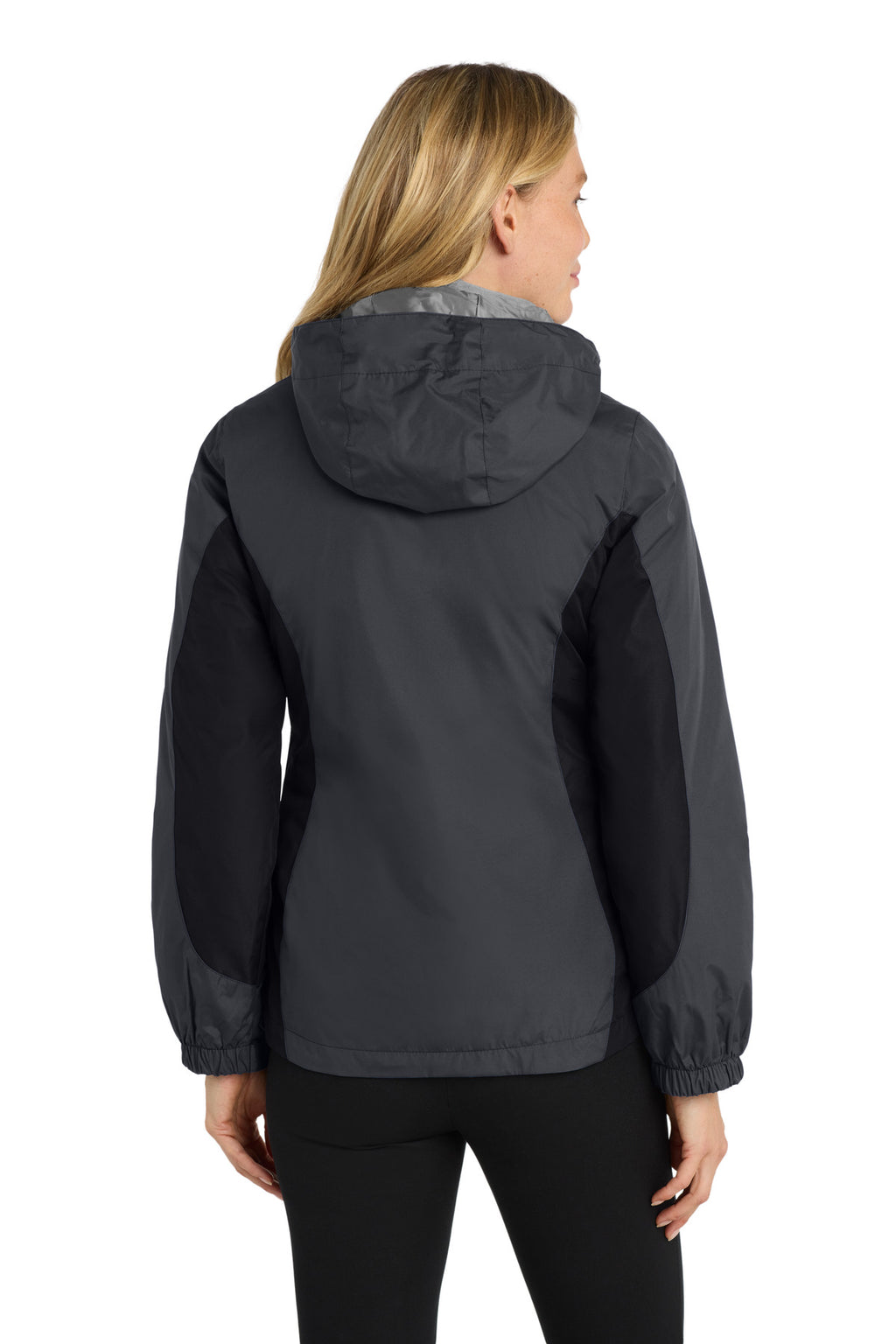 Port Authority Women's Colorblock 3-in-1 Jacket. L321 - Magnet/ Black/ Very Berry - back