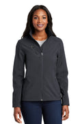 Port Authority Women's Welded Soft Shell Jacket. L324 - Battleship Grey - front