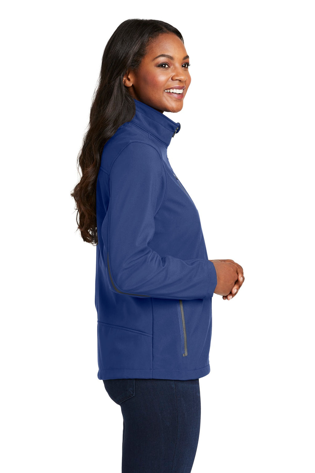 Port Authority Women's Welded Soft Shell Jacket. L324 - Estate Blue - side