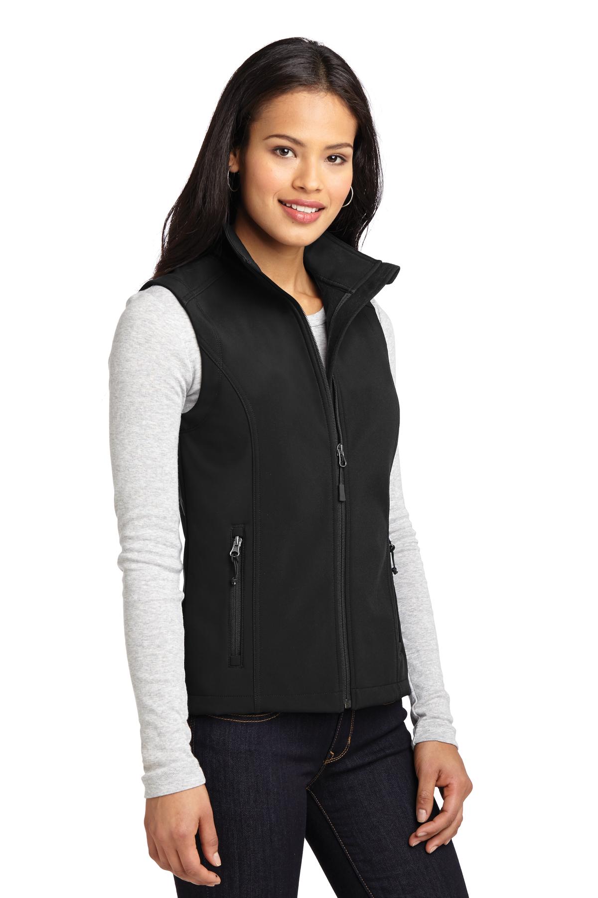 Port Authority Women's Core Soft Shell Vest. L325 - Black - three_q