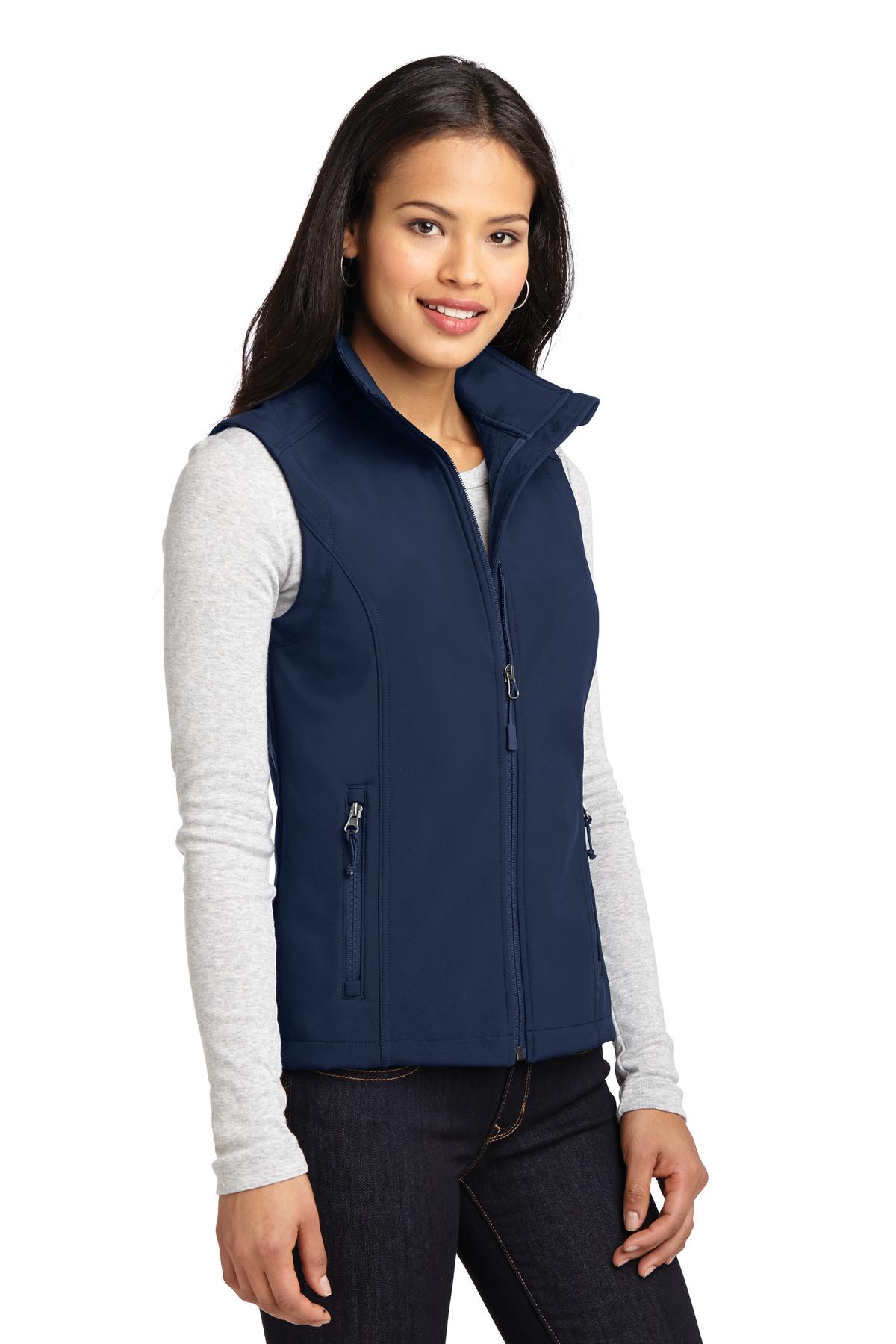 Port Authority Women's Core Soft Shell Vest. L325 - Dress Blue Navy - three_q