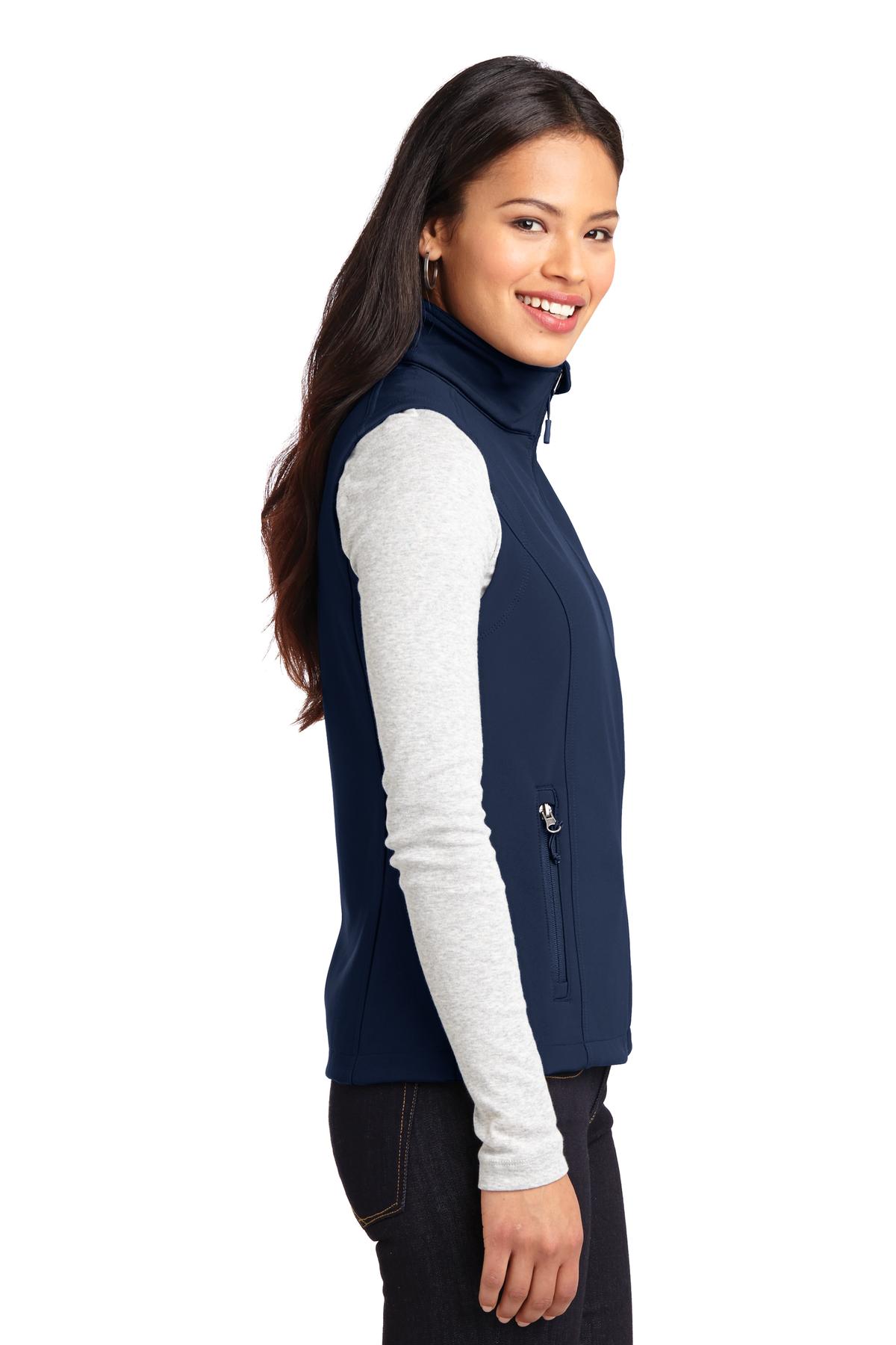 Port Authority Women's Core Soft Shell Vest. L325 - Dress Blue Navy - side