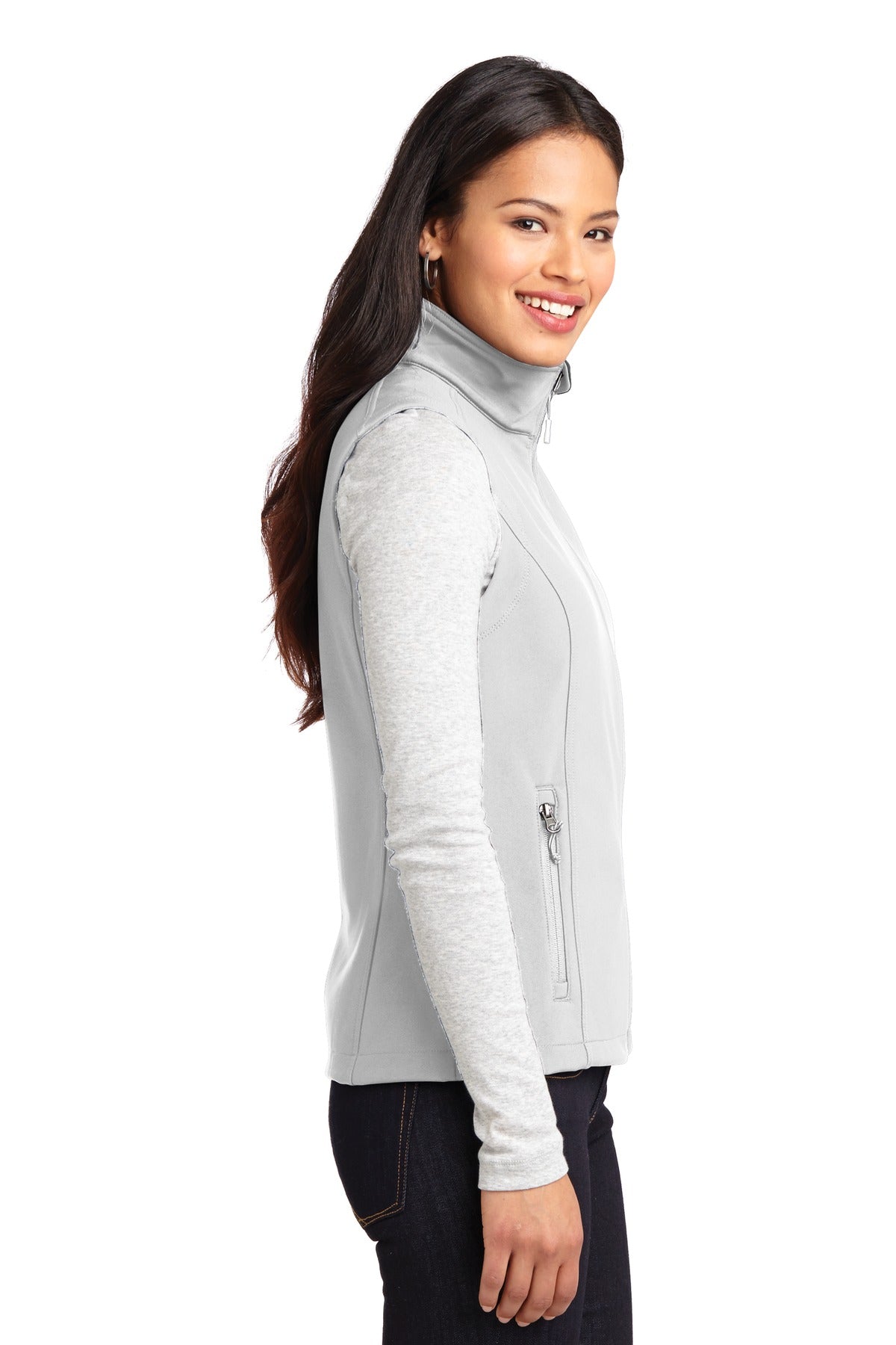 Port Authority Women's Core Soft Shell Vest. L325 - Marshmallow - side