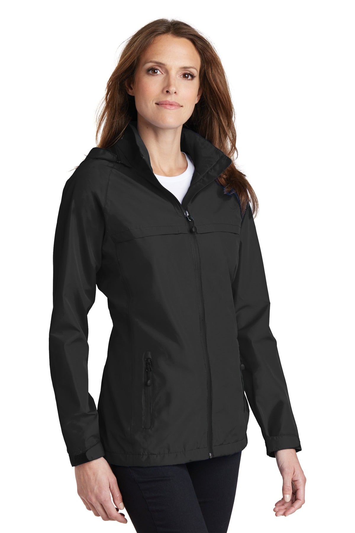 Port Authority Women's Torrent Waterproof Jacket. L333 - Black - three_q