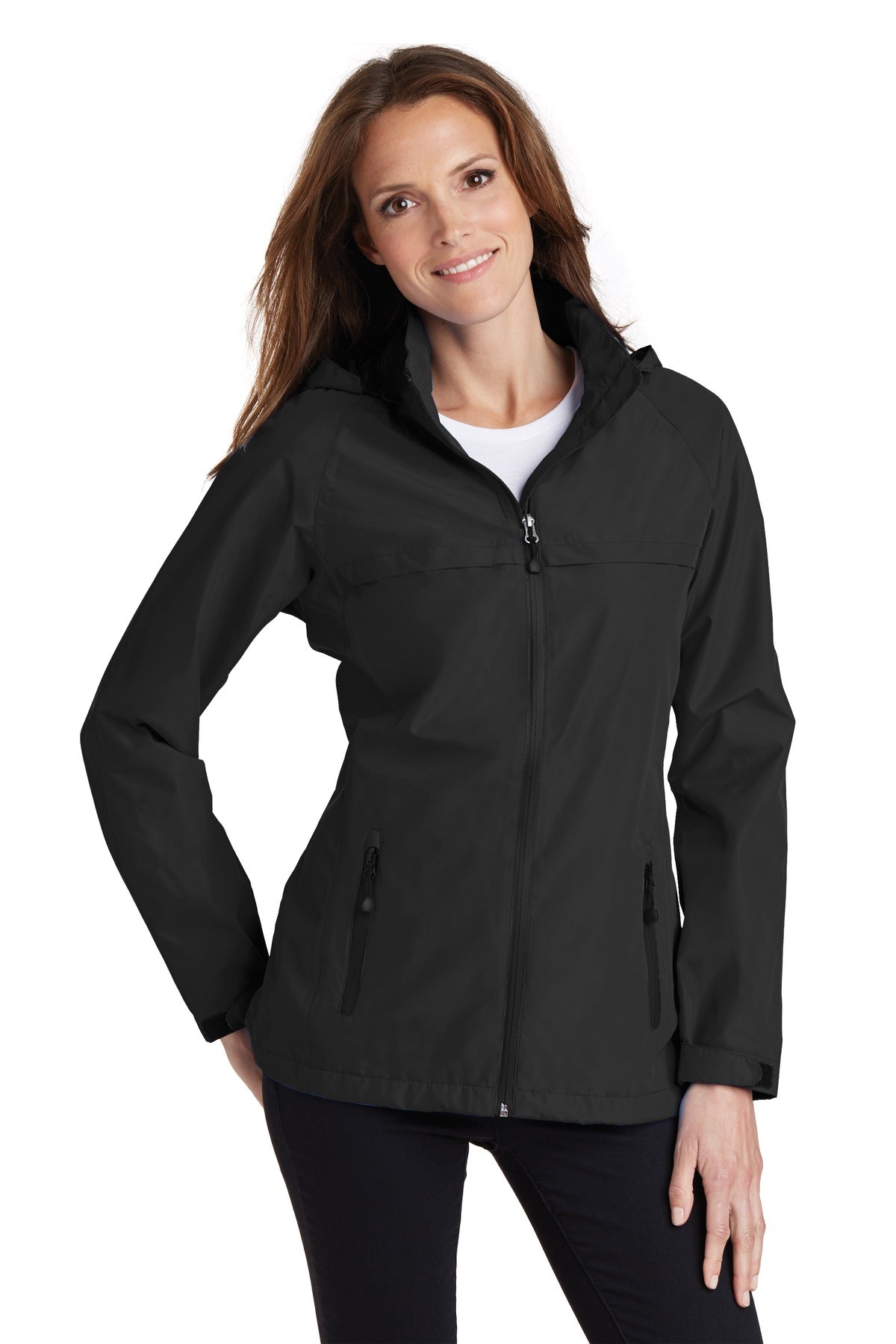 Port Authority Women's Torrent Waterproof Jacket. L333 - Black - front