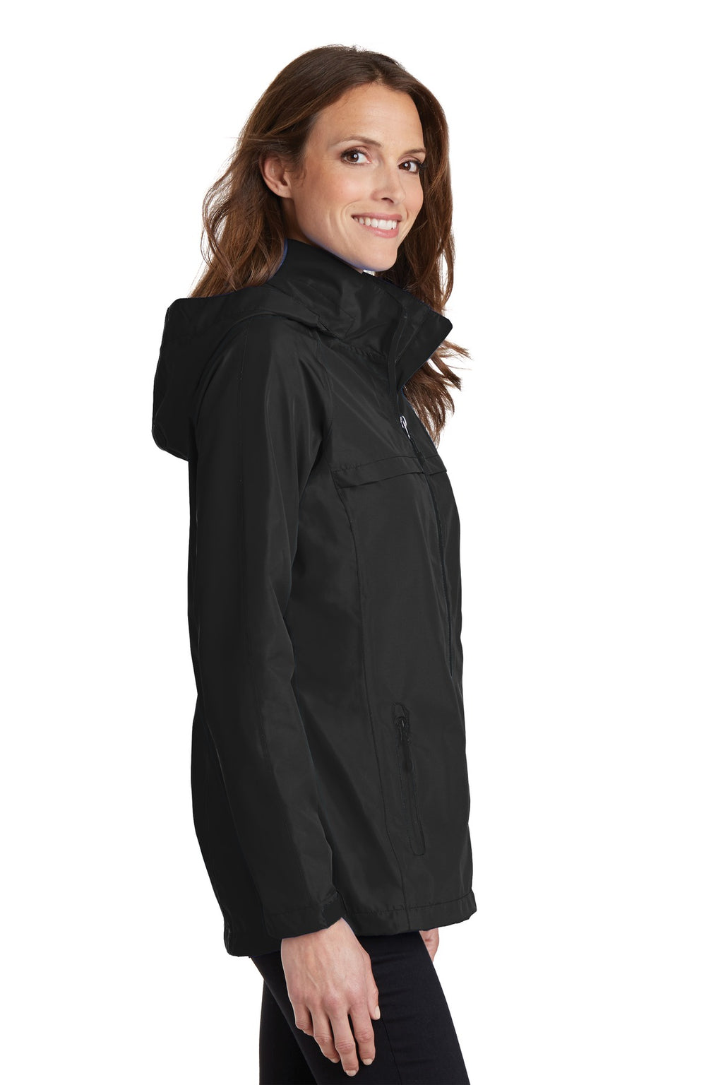Port Authority Women's Torrent Waterproof Jacket. L333 - Black - side