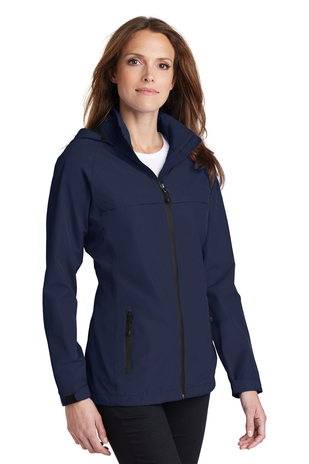 Port Authority Women's Torrent Waterproof Jacket. L333 - True Navy - three_q