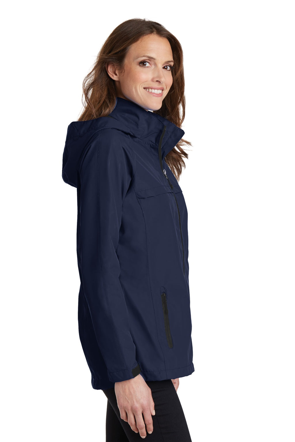 Port Authority Women's Torrent Waterproof Jacket. L333 - True Navy - side