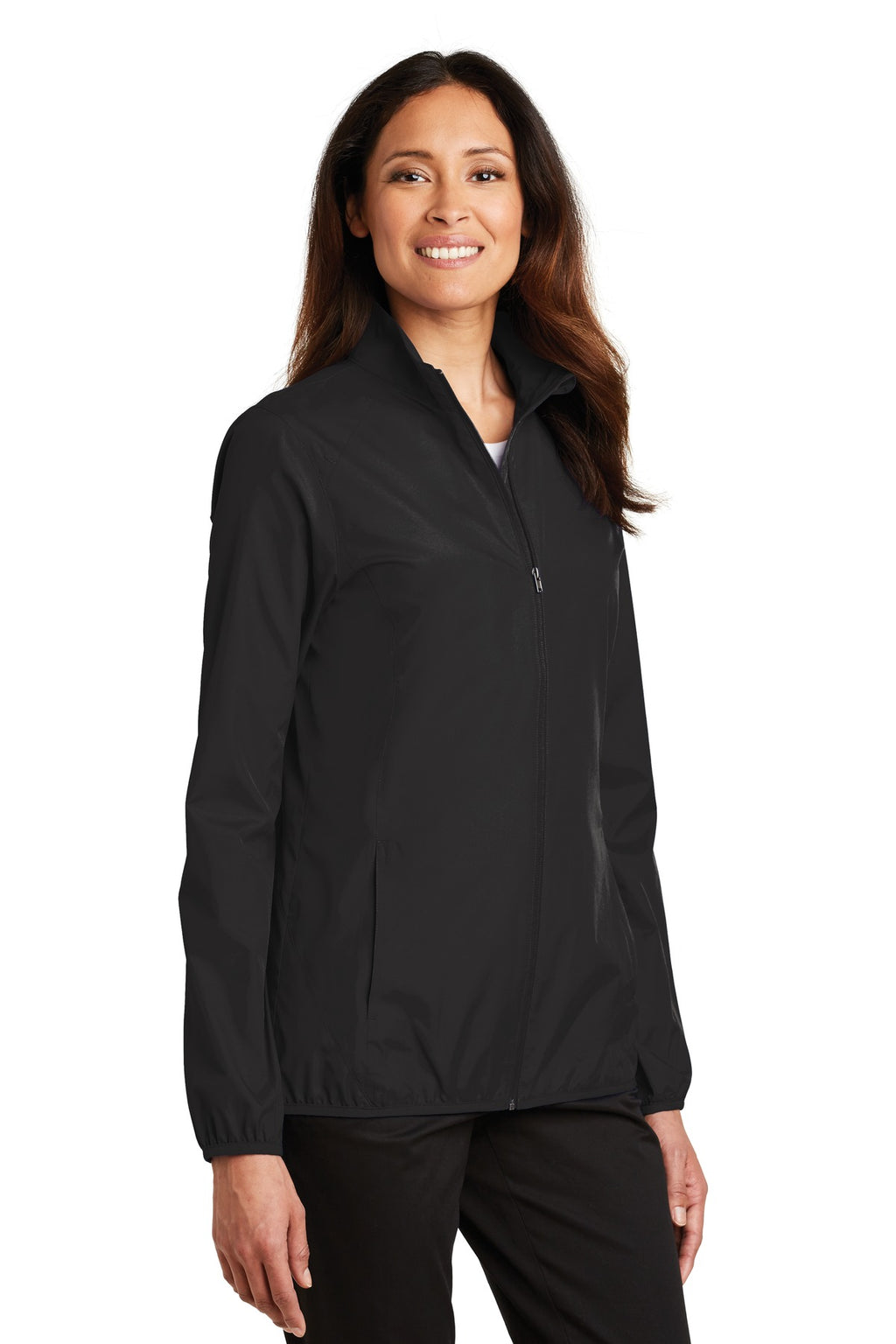 Port Authority Women's Zephyr Full-Zip Jacket. L344 - Black - three_q
