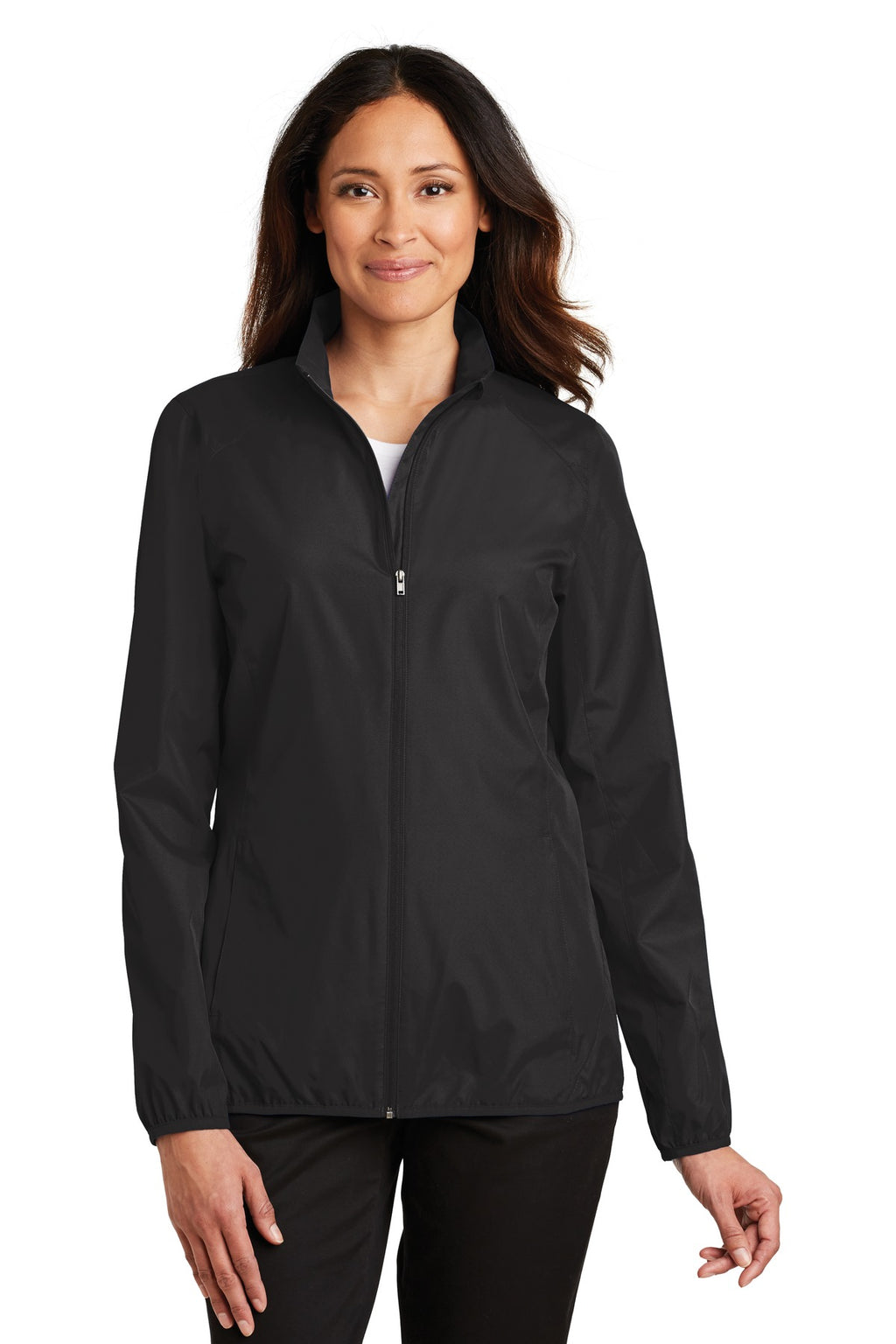 Port Authority Women's Zephyr Full-Zip Jacket. L344 - Black - front