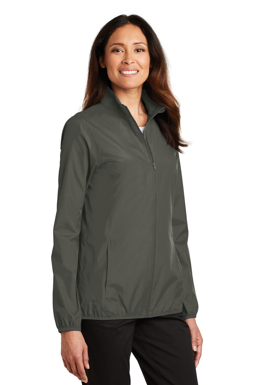 Port Authority Women's Zephyr Full-Zip Jacket. L344 - Grey Steel - three_q