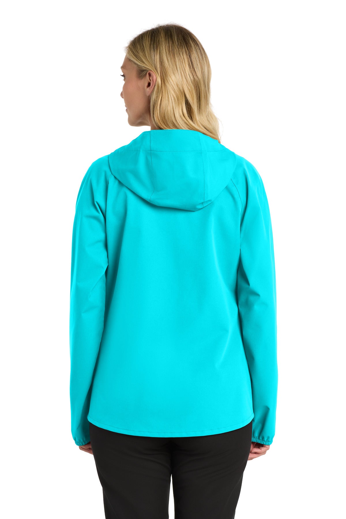 Port Authority Women's Essential Rain Jacket L407 - Light Cyan Blue - back