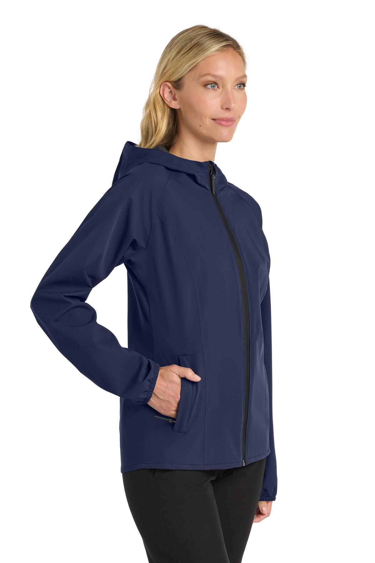 Port Authority Women's Essential Rain Jacket L407 - True Navy - side