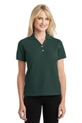 DISCONTINUED Port Authority Ladies 100% Pima Cotton Polo. L448 - Dark Green - front