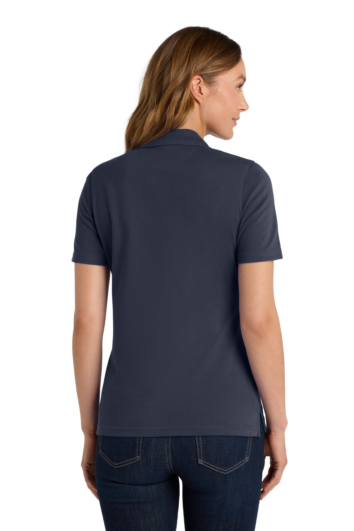 Port Authority Women's Rapid Dry Polo. L455 - Classic Navy - back