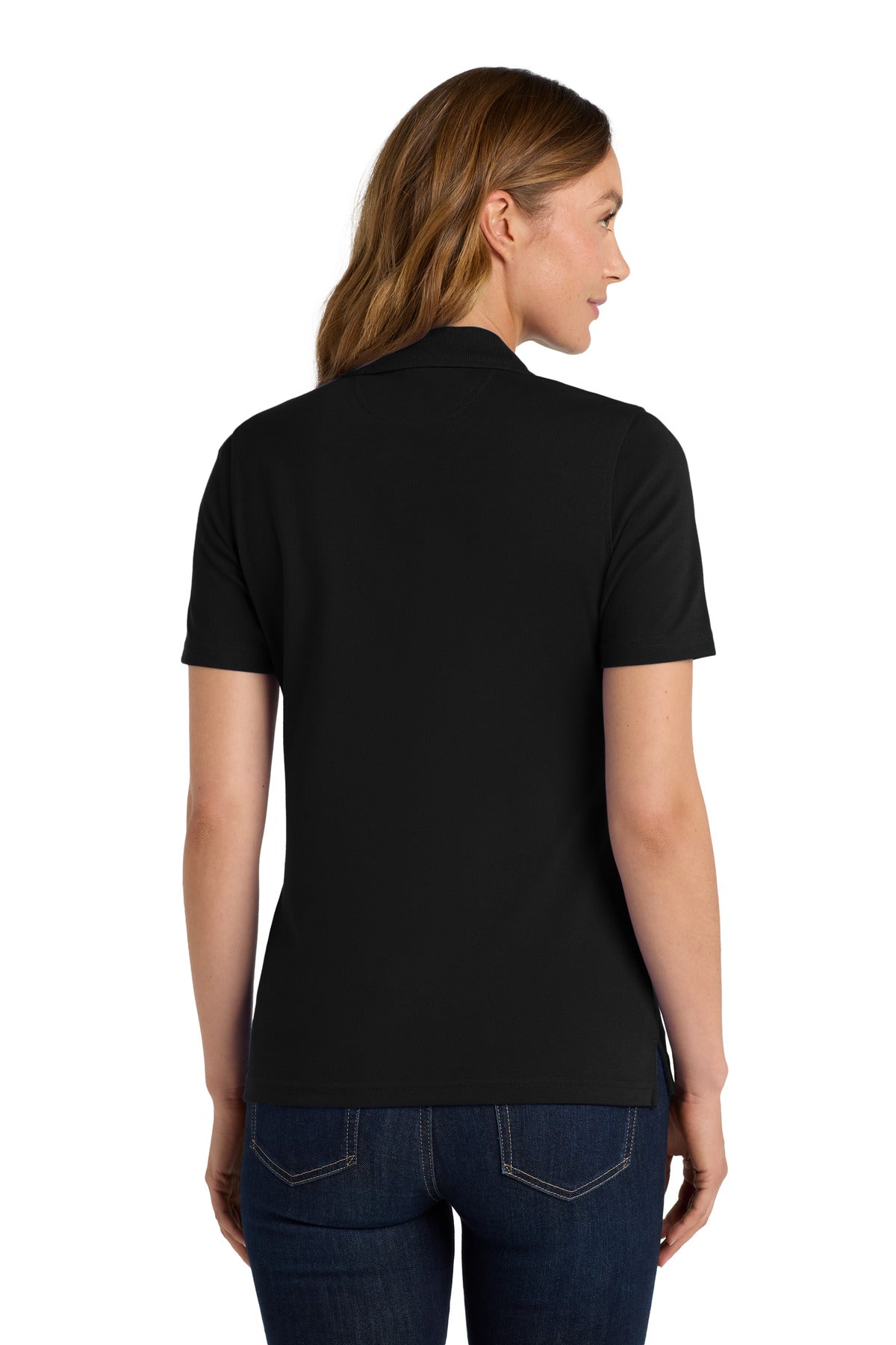 Port Authority Women's Rapid Dry Polo. L455 - Jet Black - back