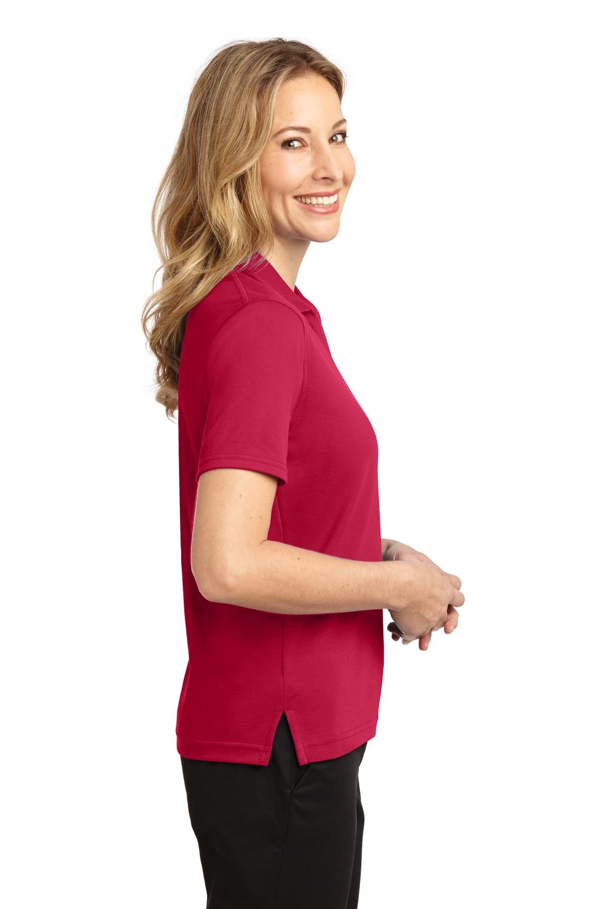 Port Authority Women's Rapid Dry Polo. L455 - Red - side