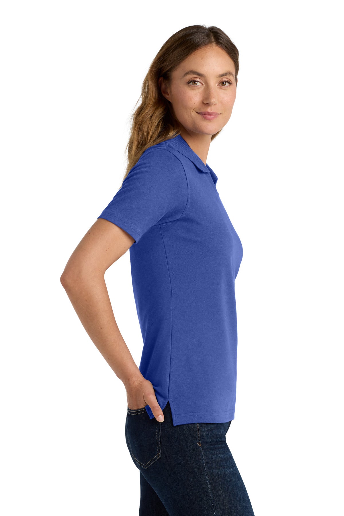 Port Authority Women's Rapid Dry Polo. L455 - Royal - side