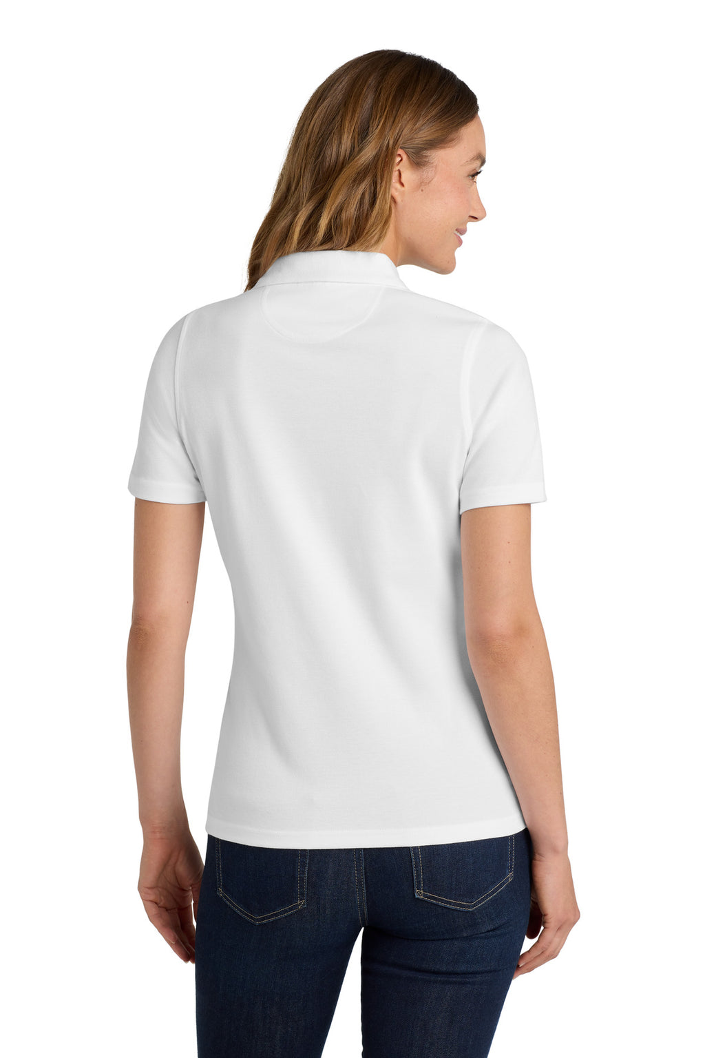 Port Authority Women's Rapid Dry Polo. L455 - White - back