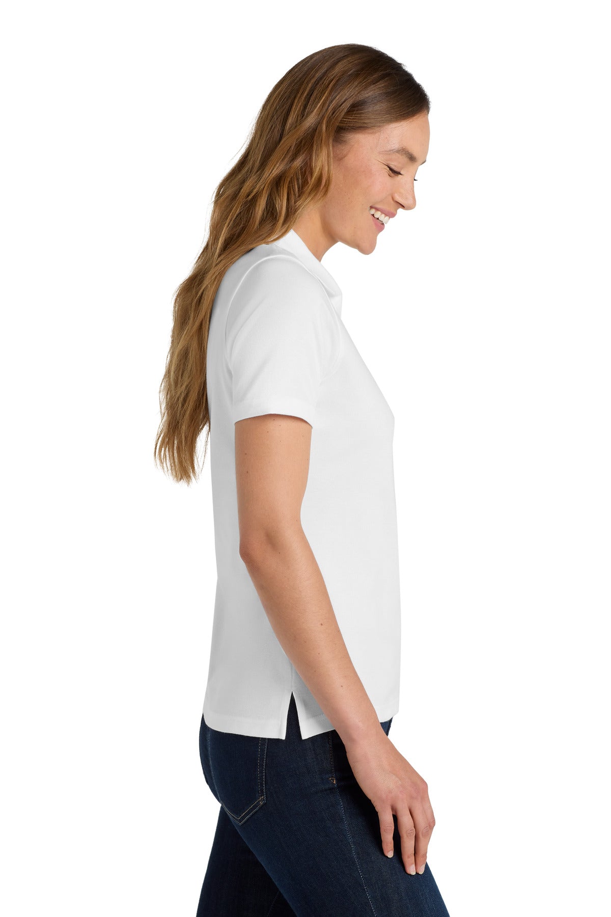 Port Authority Women's Rapid Dry Polo. L455 - White - side