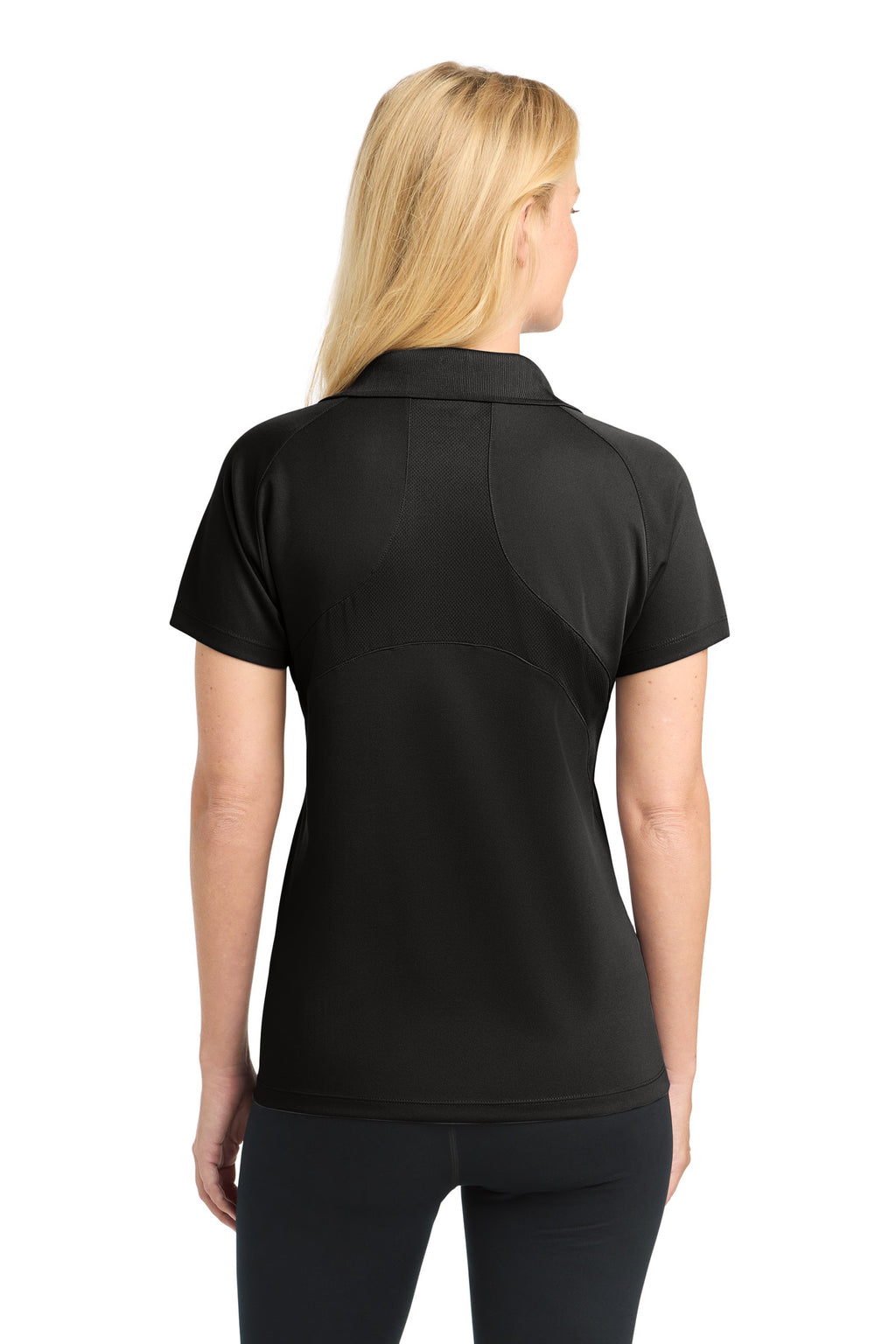 Sport-Tek Women's Dri-Mesh Pro Polo. L474 - Black - back