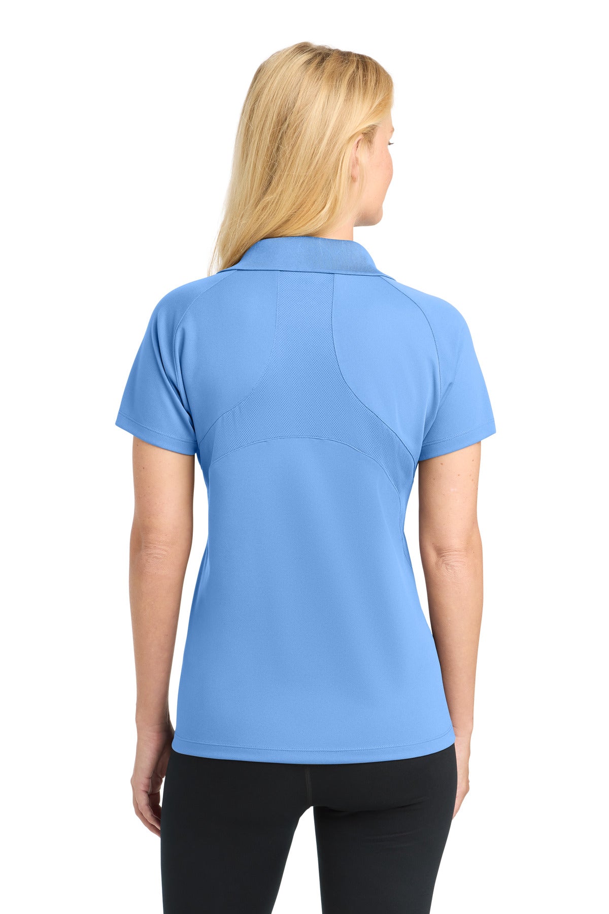 Sport-Tek Women's Dri-Mesh Pro Polo. L474 - Carolina Blue - back