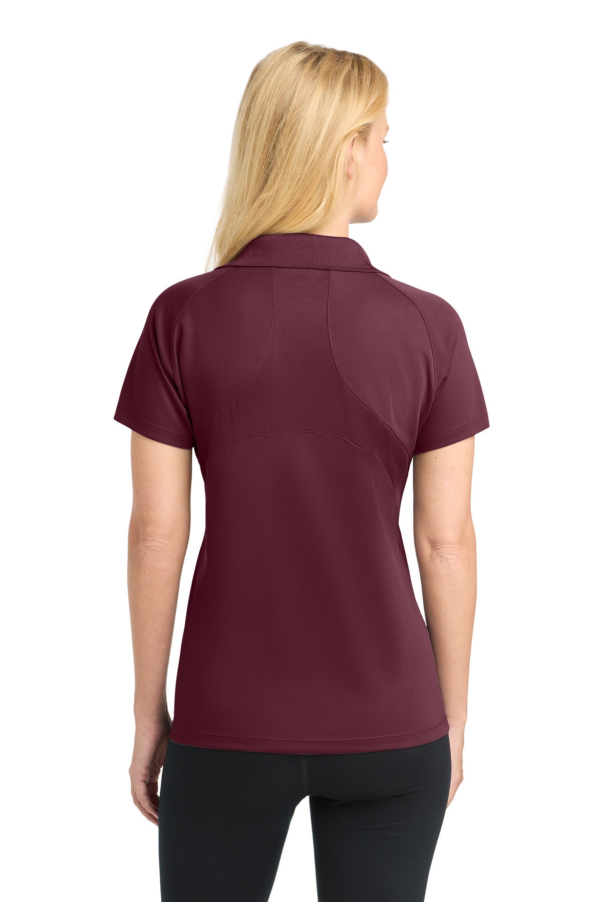 Sport-Tek Women's Dri-Mesh Pro Polo. L474 - Maroon - back
