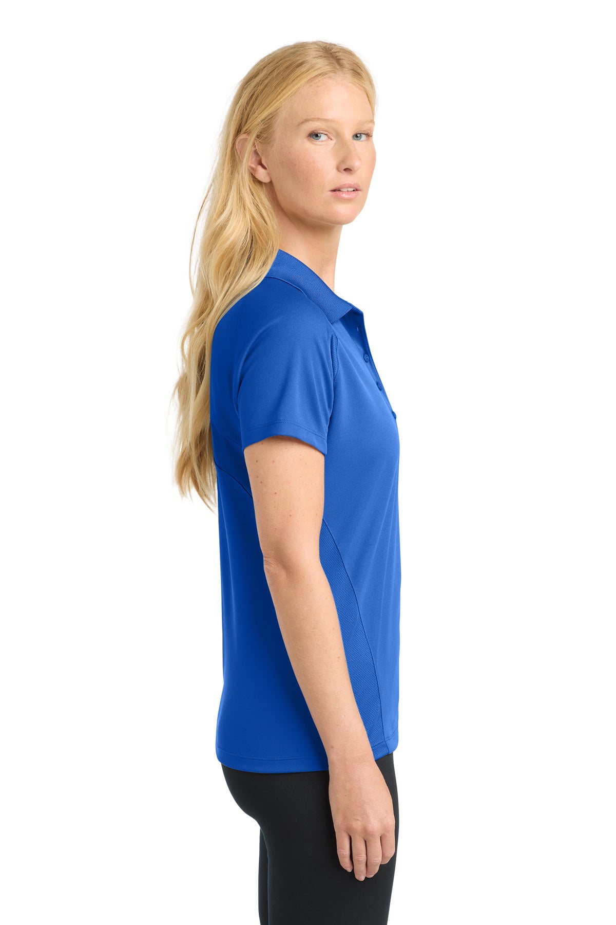 Sport-Tek Women's Dri-Mesh Pro Polo. L474 - Royal - side