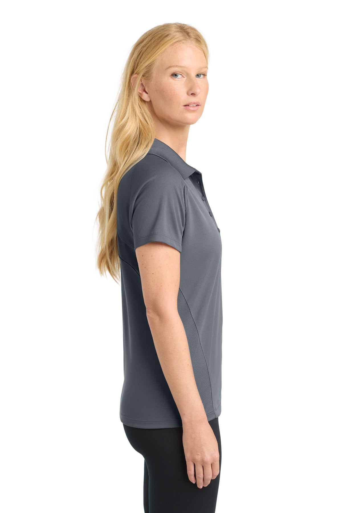 Sport-Tek Women's Dri-Mesh Pro Polo. L474 - Steel - side