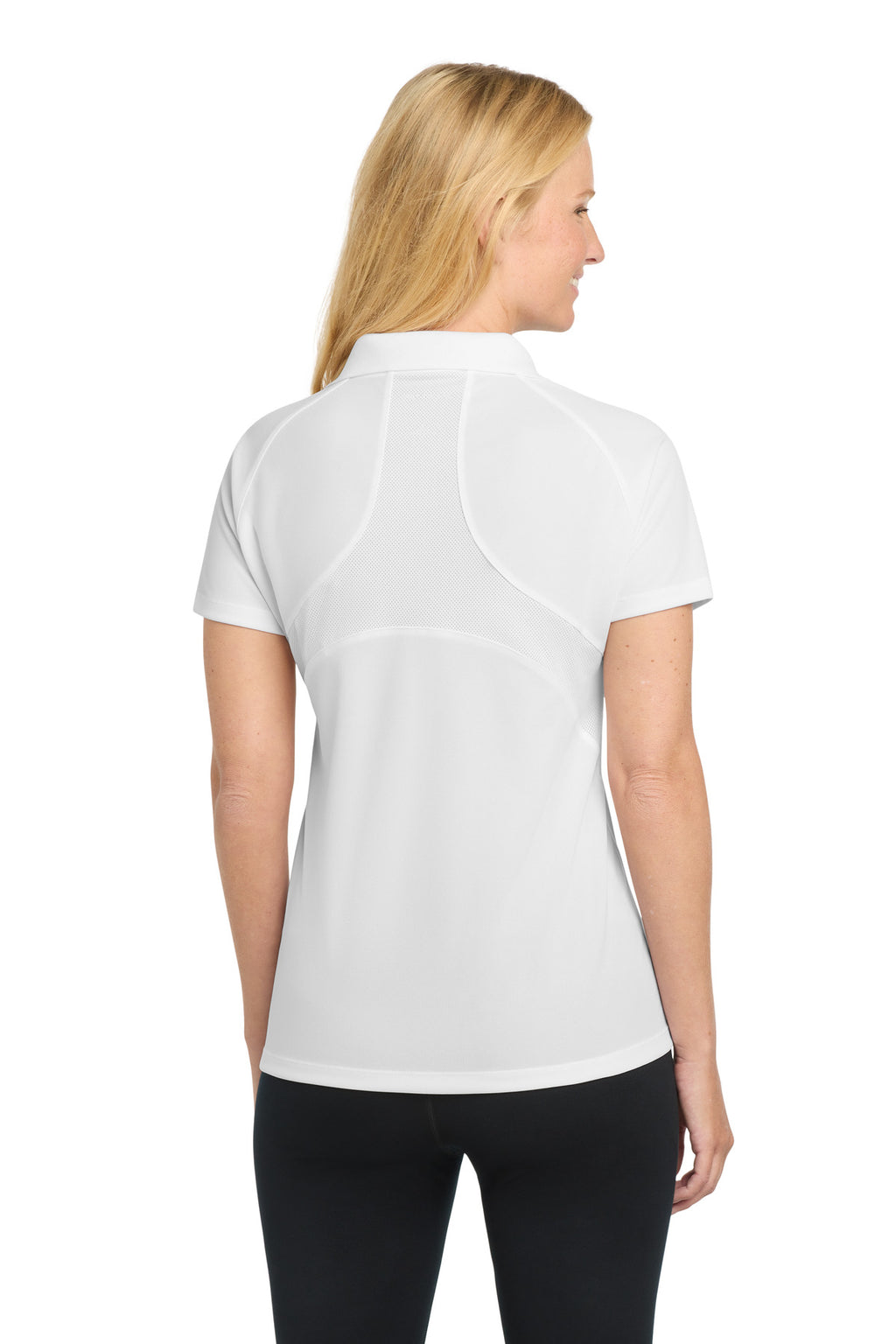Sport-Tek Women's Dri-Mesh Pro Polo. L474 - White - back