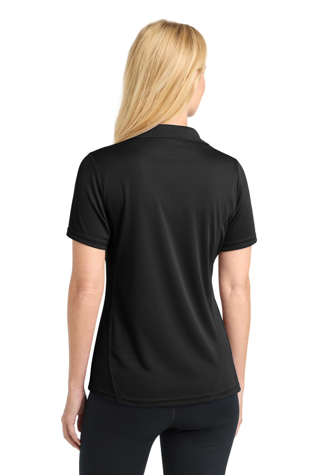 Sport-Tek Women's Dry Zone Raglan Accent Polo. L475 - Black - back