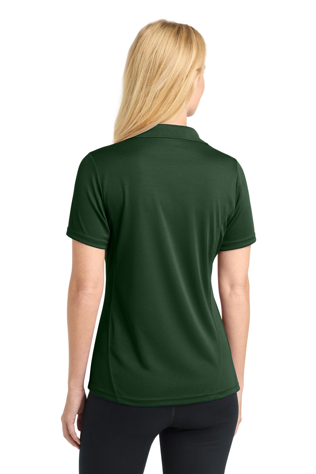 Sport-Tek Women's Dry Zone Raglan Accent Polo. L475 - Forest Green - back