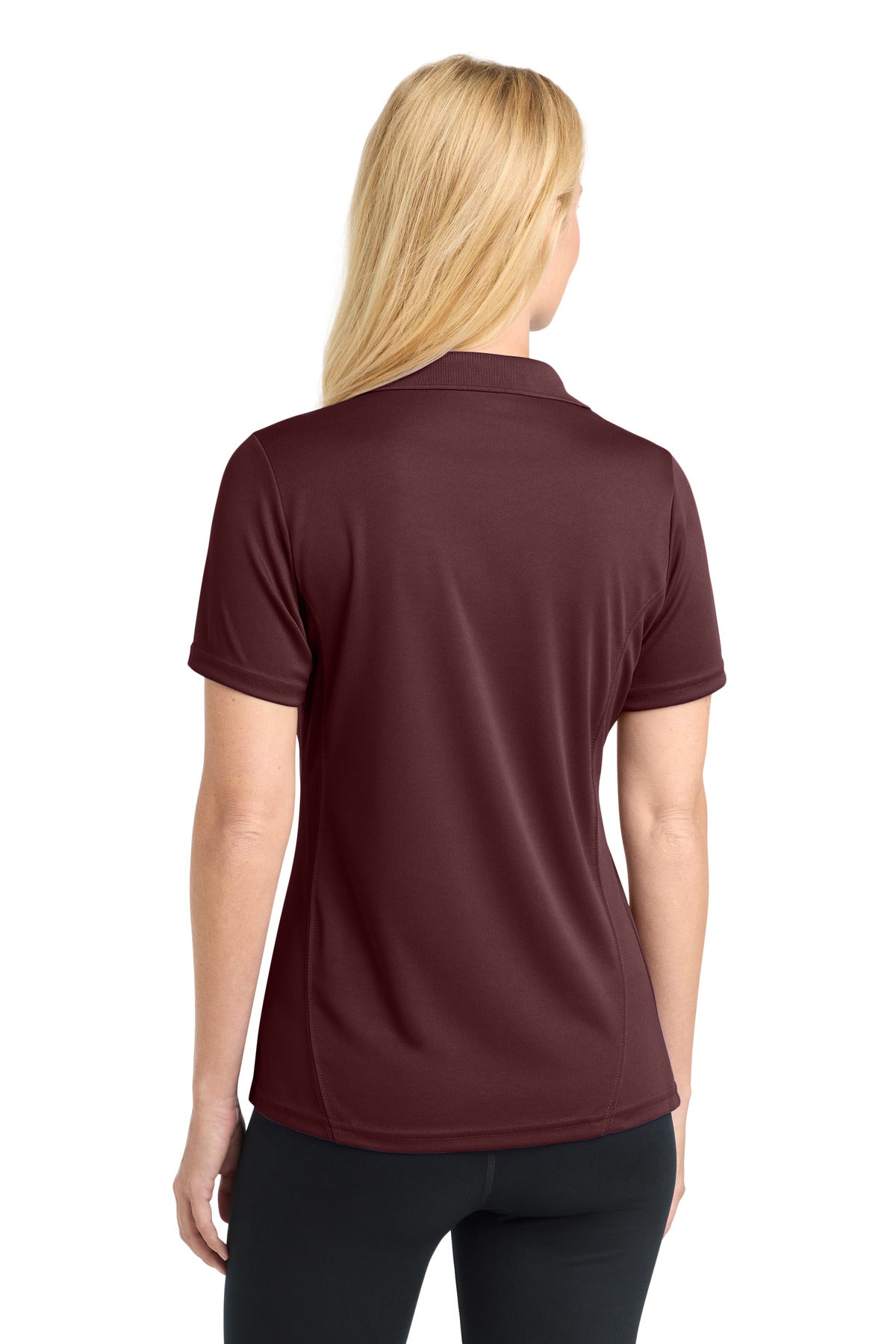 Sport-Tek Women's Dry Zone Raglan Accent Polo. L475 - Maroon - back