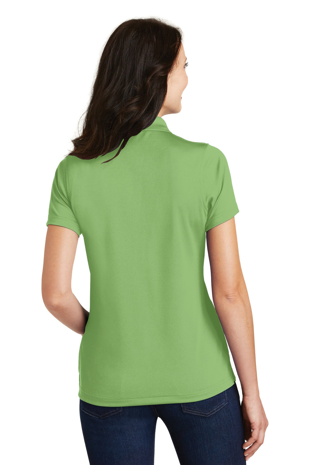 DISCONTINUED Port Authority Ladies Poly-Charcoal Blend Pique Polo. L497 - Vibrant Green - back