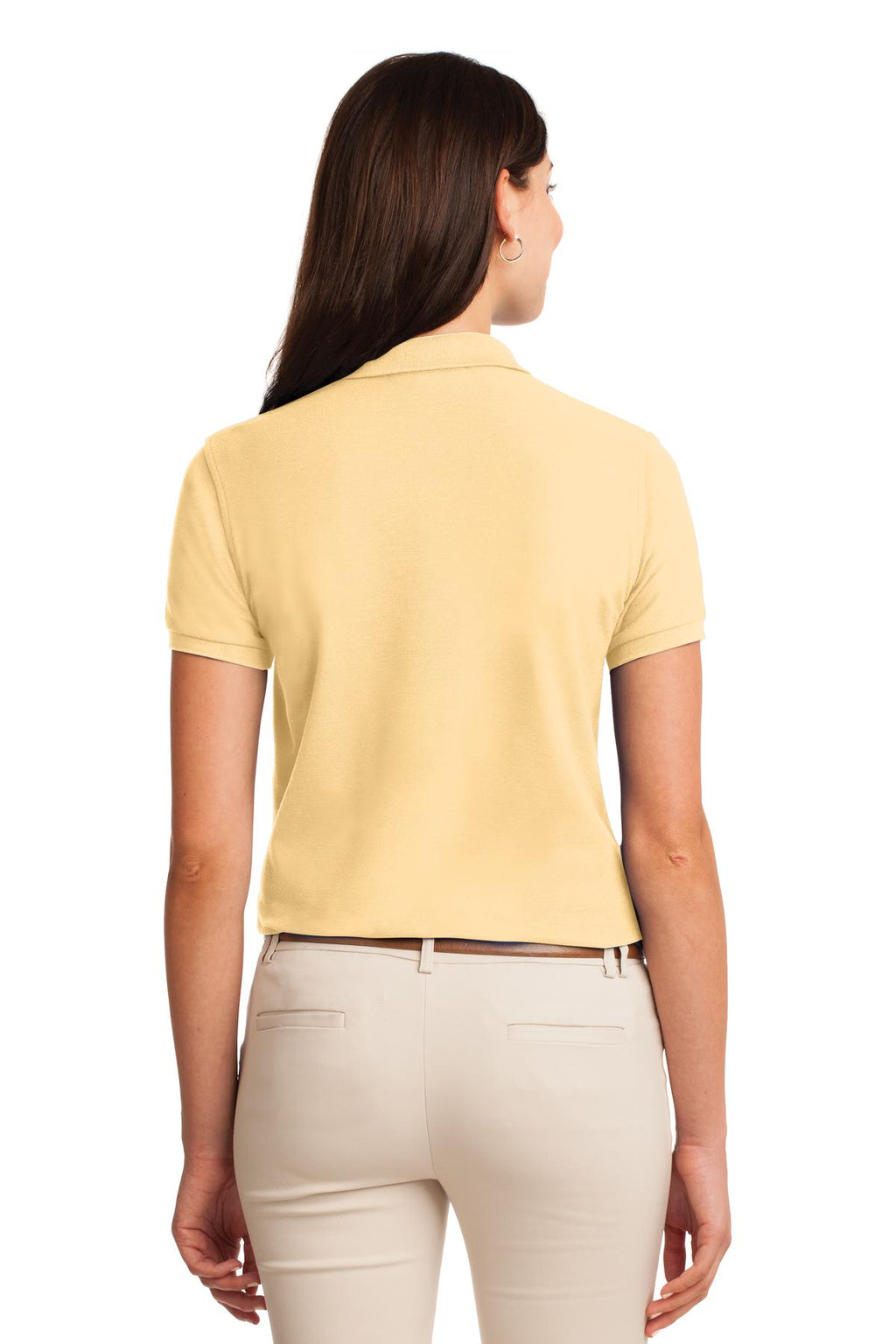 Port Authority Women's Silk Touch Polo. L500 - Banana - back