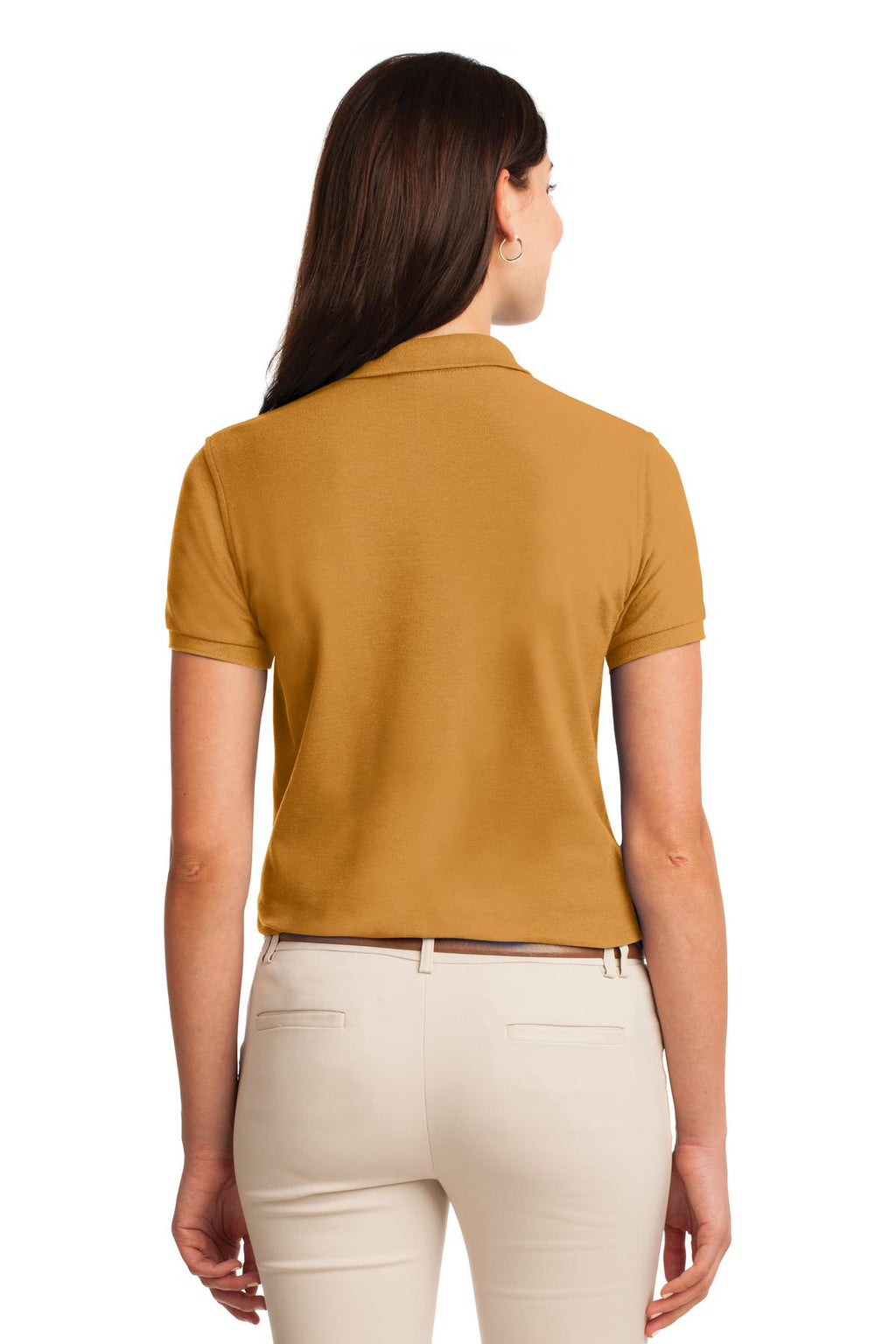Port Authority Women's Silk Touch Polo. L500 - Gold - back
