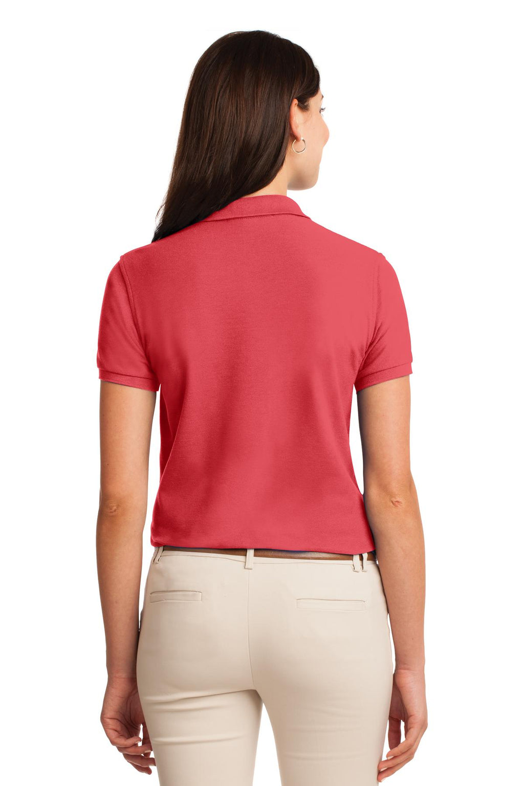Port Authority Women's Silk Touch Polo. L500 - Hibiscus - back