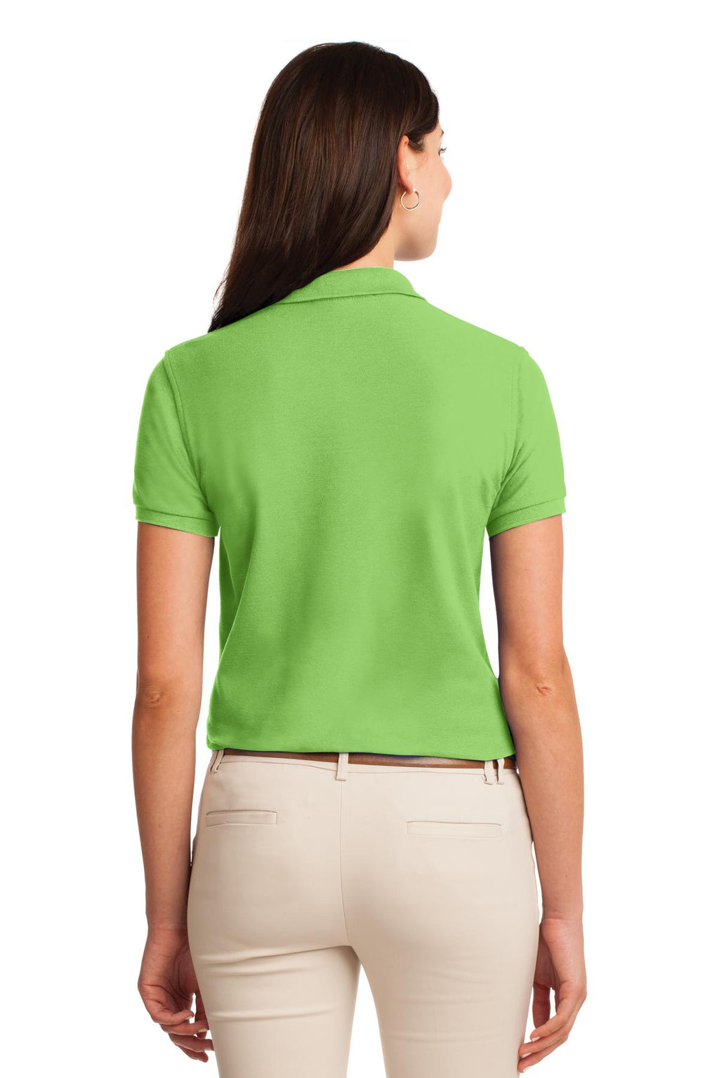 Port Authority Women's Silk Touch Polo. L500 - Lime - back