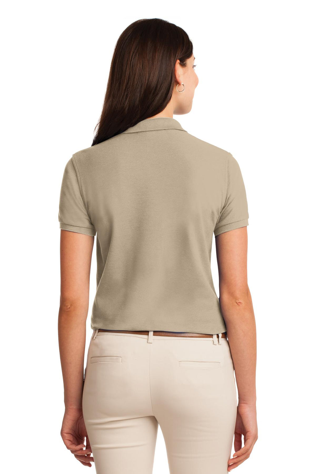 Port Authority Women's Silk Touch Polo. L500 - Stone - back