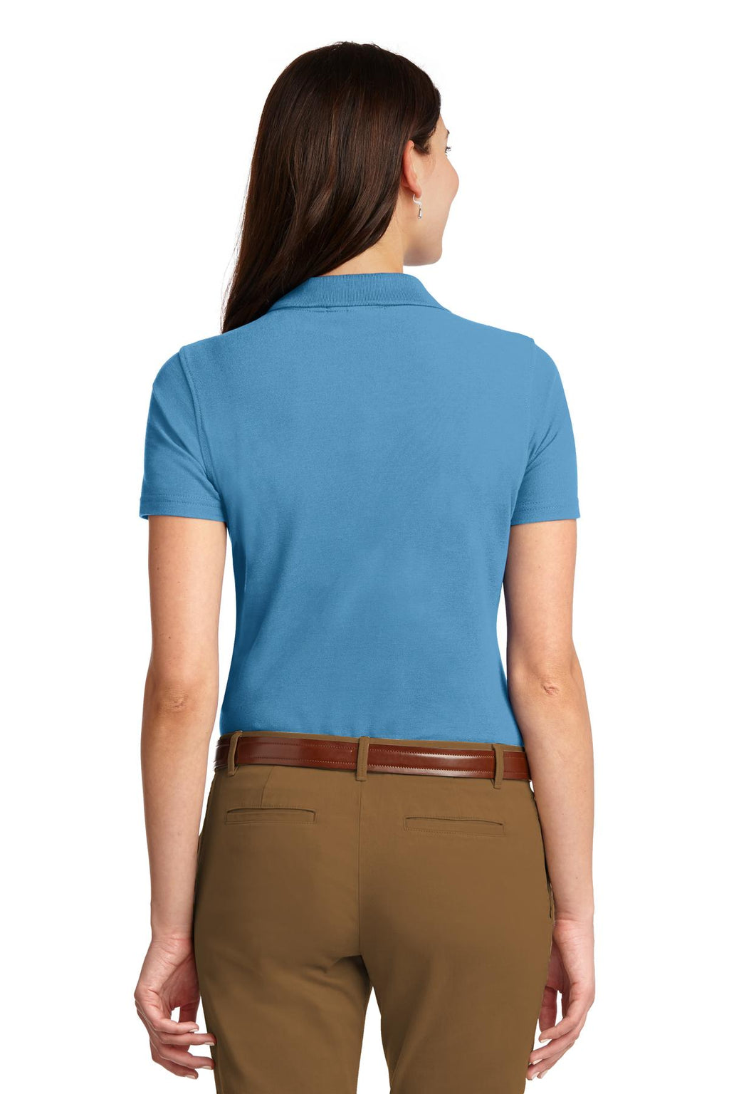 Port Authority Women's Stain-Resistant Polo. L510 - Celadon Blue - back
