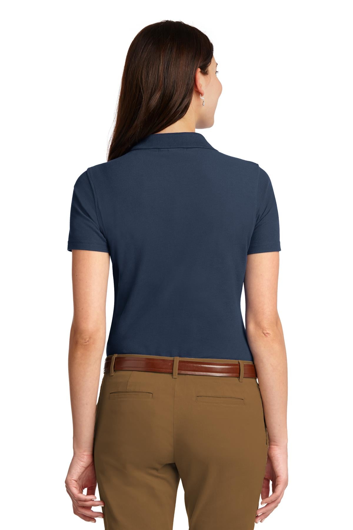 Port Authority Women's Stain-Resistant Polo. L510 - Navy - back