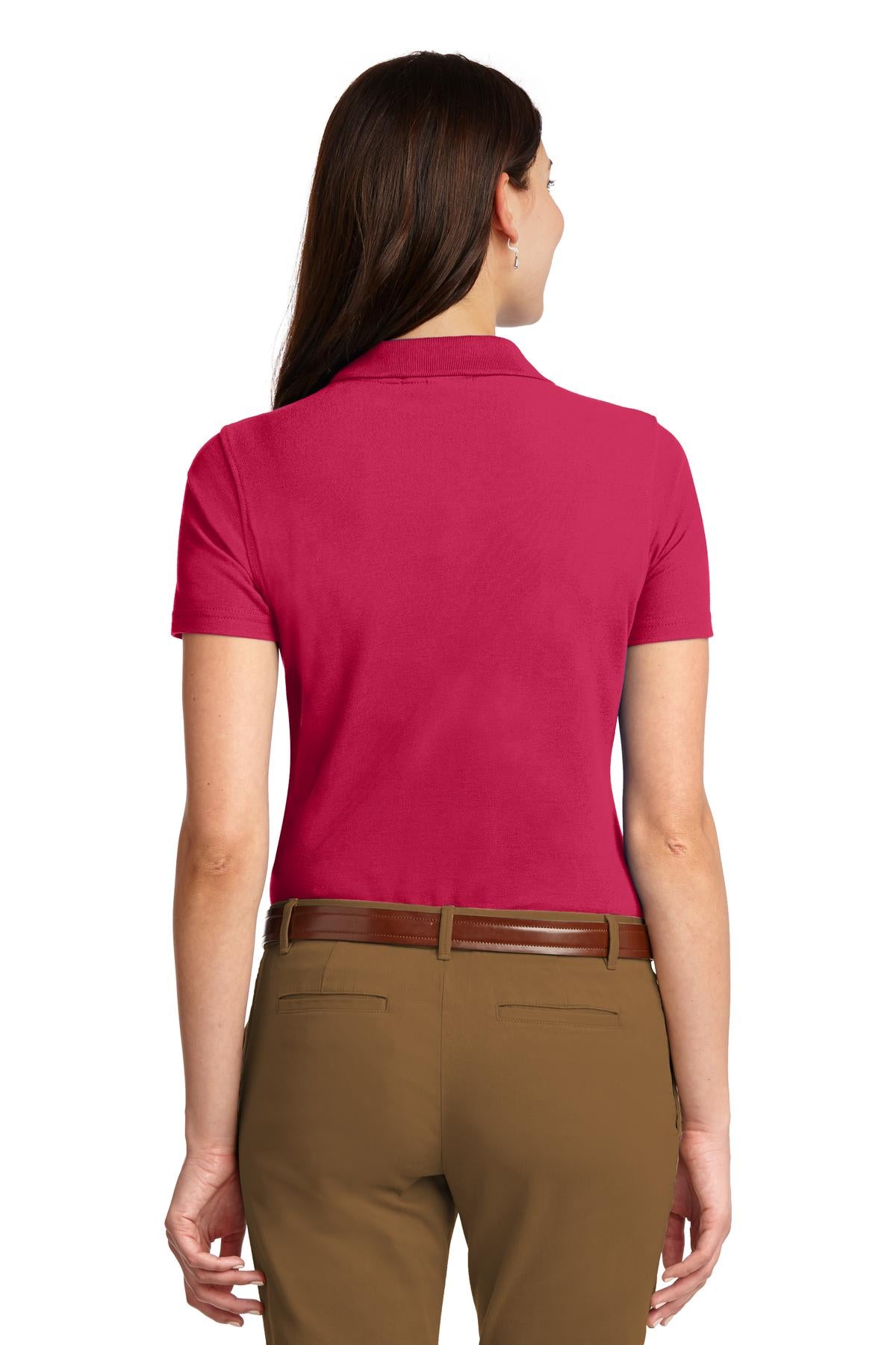 Port Authority Women's Stain-Resistant Polo. L510 - Red - back