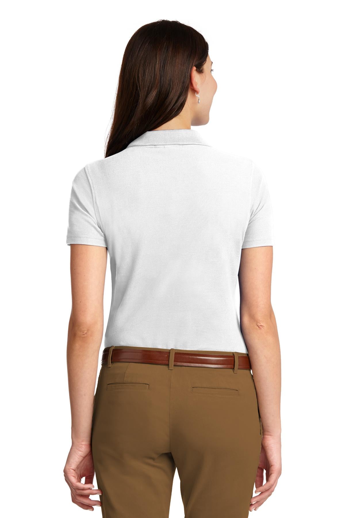 Port Authority Women's Stain-Resistant Polo. L510 - White - back