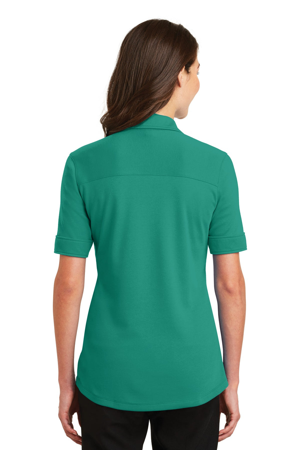 Port Authority Ladies Silk Touch Interlock Performance Polo. L5200 - Verdant Green - back