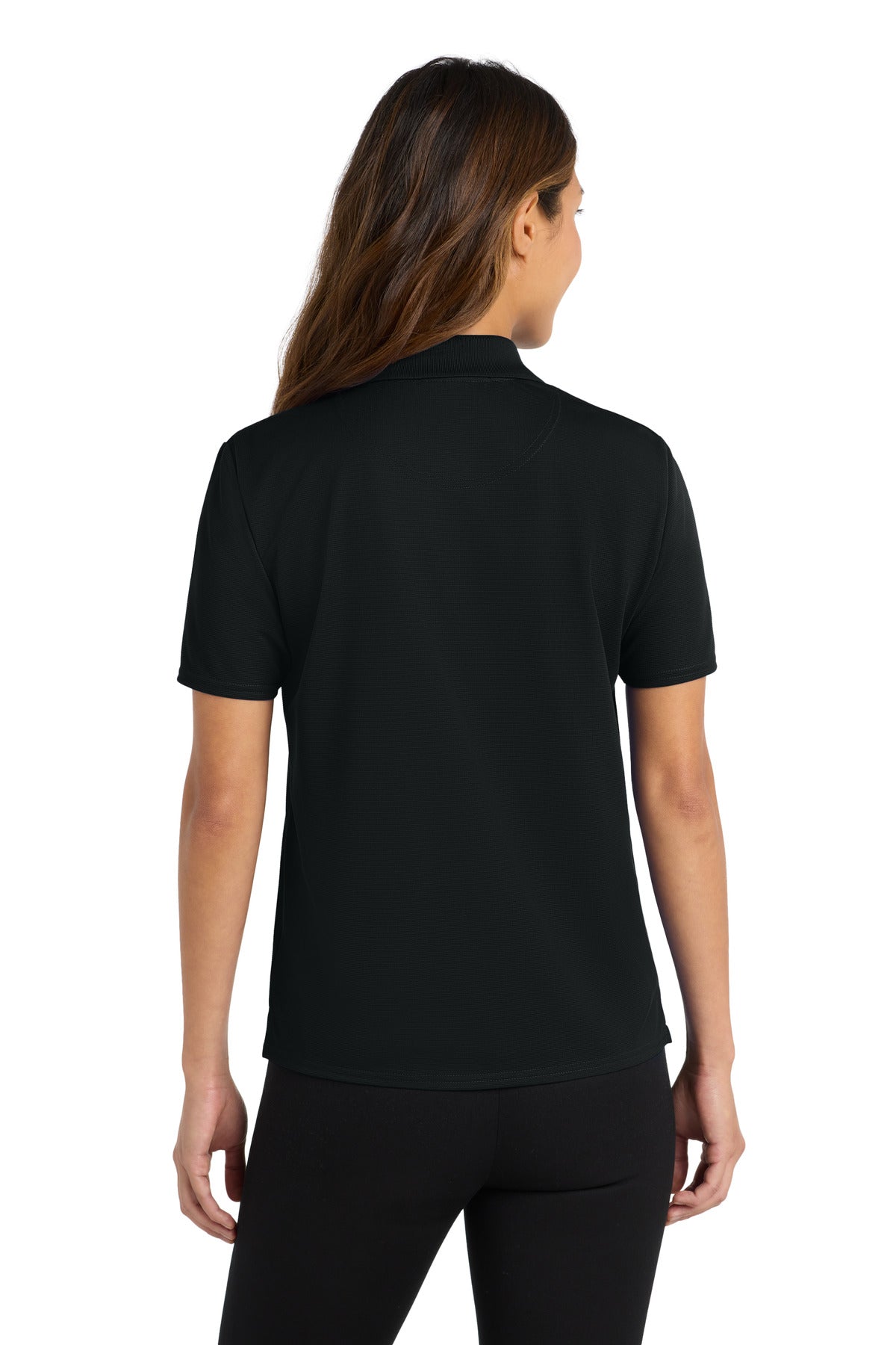 DISCONTINUED Port Authority Women's Dry Zone Ottoman Polo. L525 - Black - back